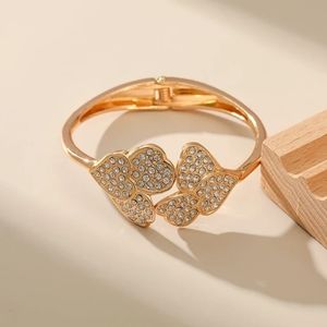 Gold Tone Encrusted Cuff Bangle - NWT